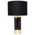 Cafe Lighting Paola Marble Table Lamp Black w Black Shade