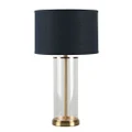 Cafe Lighting Left Bank Table Lamp Brass w Navy Shade