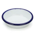 Falcon Enamel Round Desert Dish White & Blue 12cm