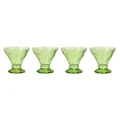 A.Trends Palm Tree Cocktail Glass Set Green 270ml 4pce