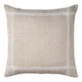 Paloma Handcrafted Linen Sorrento Cushion Sand & White 50x50cm