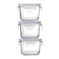 Glasslock Baby Food Square Container Set 3pce