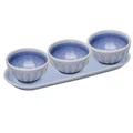 Ladelle Marguerite Bowl & Tray Set Powder Blue 4pce