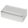 Whitehill Large Silver Plated Beaded Jewellery Box