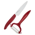 Kyocera Ceramic Utility Knife & Peeler Red Set 2pce