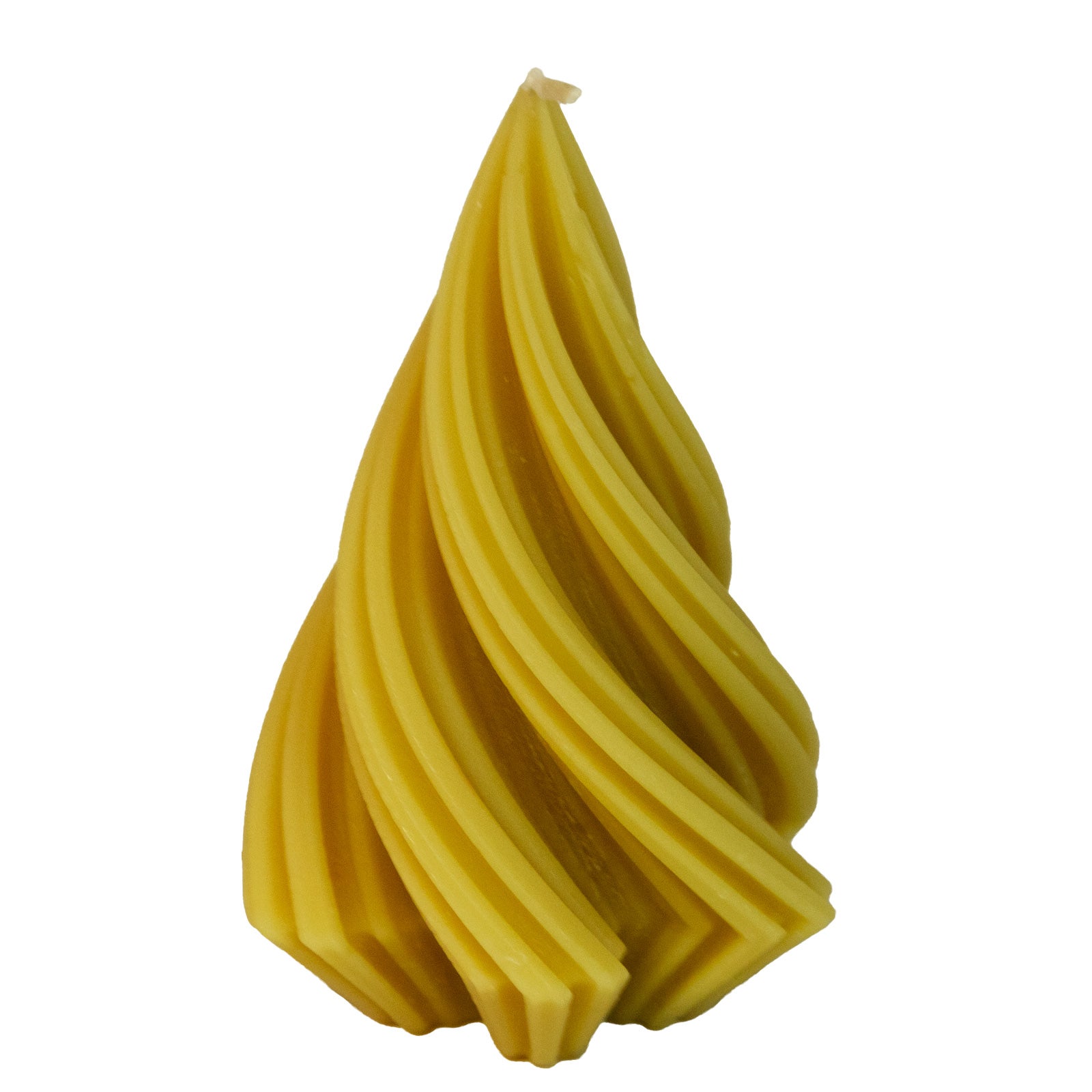 Love Ally Swirl Tree Beeswax Candle Yellow