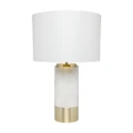 Cafe Lighting Paola Marble Table Lamp White & White