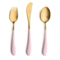 Cutipol Alice Pink & Gold Children's Cutlery Set 3pce