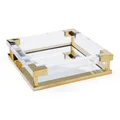 Jonathan Adler Jacques Acrylic & Brass Square Drinks Tray