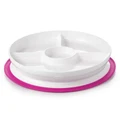 OXO Tot Stick & Stay Suction Divided Plate Pink