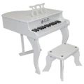 Schoenhut White Baby Grand Piano