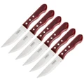 Tramontina Porterhouse Jumbo Steak Knife Set Red 6pce