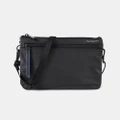 Hedgren Emma Flat Crossbody Bag w/3 Compartments & RFID Black 0.931L