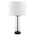 Cafe Lighting East Side Table Lamp Black with White Shade