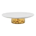 Ecology Speckle Cake Stand w/Gold Tone Foot Milk 32cm