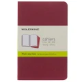 Moleskine Cahier Plain Pocket Notebook Burgundy Set 3pce