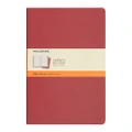 Moleskine Cahier Ruled Notebook Large Deep Red Set 3pce