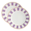 Noritake Carnivale Cake Plate Lavender 16cm Set 2pce