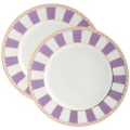 Noritake Carnivale Cake Plate Lavender 21cm Set 2pce