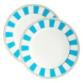 Noritake Carnivale Cake Plate Light Blue 16cm Set 2pce