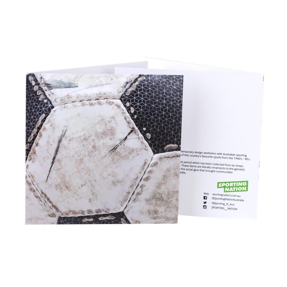 Sporting Nation Worn Soccer Ball Greeting Card