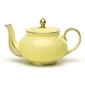 Limoges Legle Teapot Pastel Yellow Two Cup w/Gold Trim