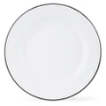 Falcon Enamel Dinner Plate White & Black 26cm