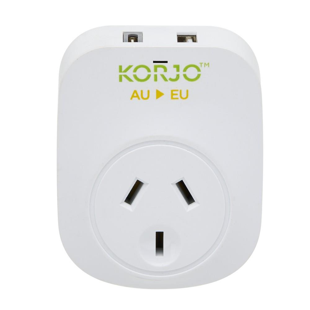 Korjo USB Adaptor w A+C For Europe