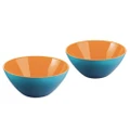 Guzzini My Fusion Bowl Orange & Sea Blue 12cm Set 2pce