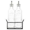 Kilner Glass Oil Bottles & Metal Rack Set 3pce