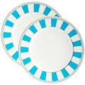Noritake Carnivale Cake Plate Light Blue 21cm Set 2pce
