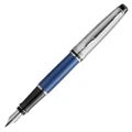 Waterman Expert Deluxe Metal & Blue Lacquer Fountain Pen