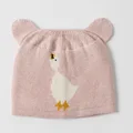 Jiggle & Giggle Enchanted Knit Duck Beanie Pink