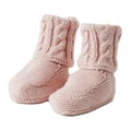 Jiggle & Giggle Enchanted Cable Knit Booties Pink