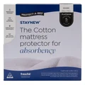Protect-A-Bed Cotton Terry Staynew Fitted Waterproof Mattress Protectr. Double