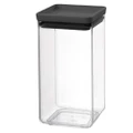 Brabantia Stackable Square Canister Dark Grey 1.6L
