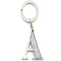 Whitehill Silver Glitter Initial Keyring A