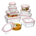 Glasslock Tempered Glass Oven Safe Set with Lids 9pce