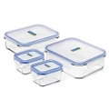 Glasslock Tempered Glass Food Container Set 4pce
