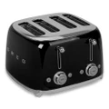 Smeg 50's Retro 4 Slot Toaster TSF03 Black