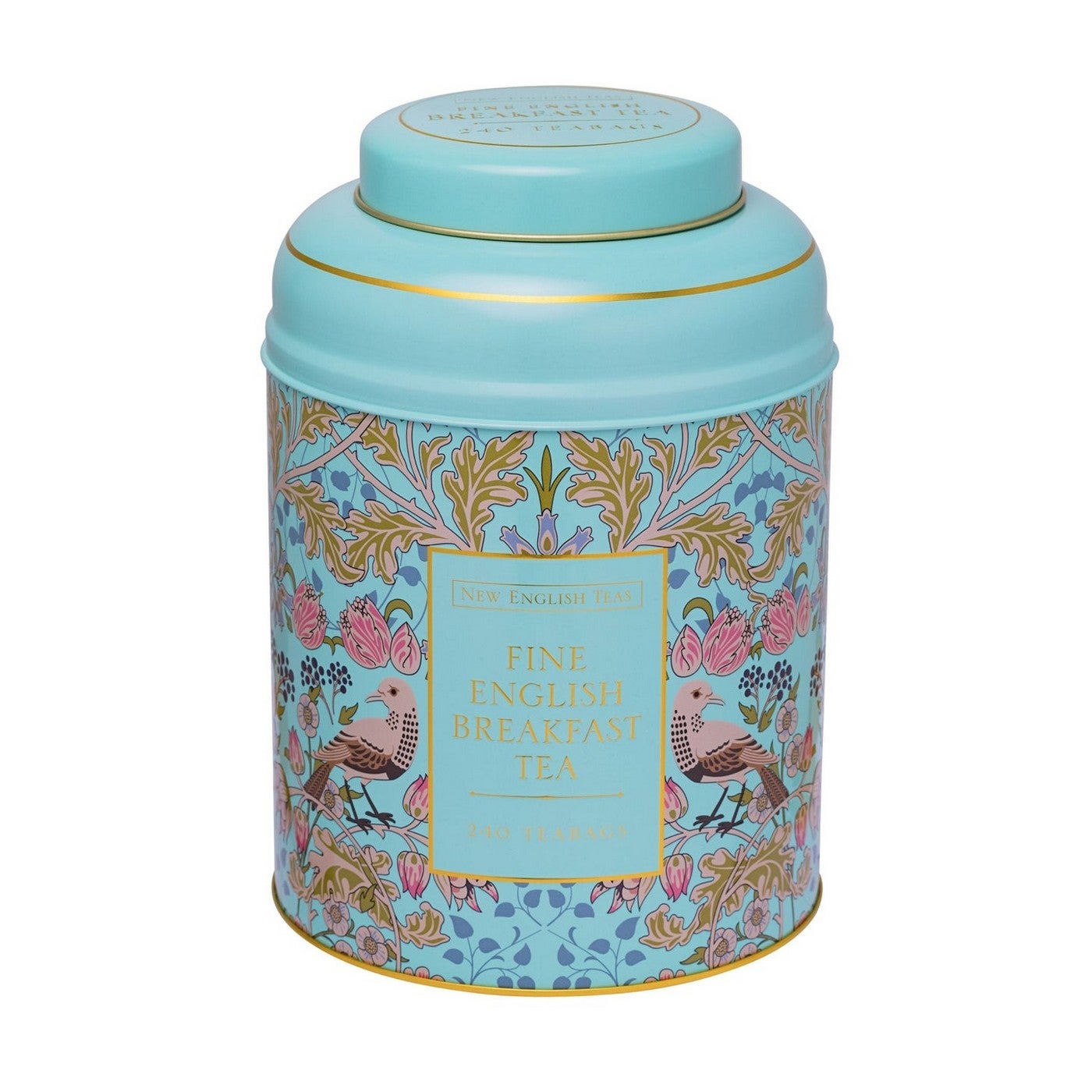 New English Teas Limited Song Thrush Deluxe Tea Caddy w/240 English Teabags Mint 480g