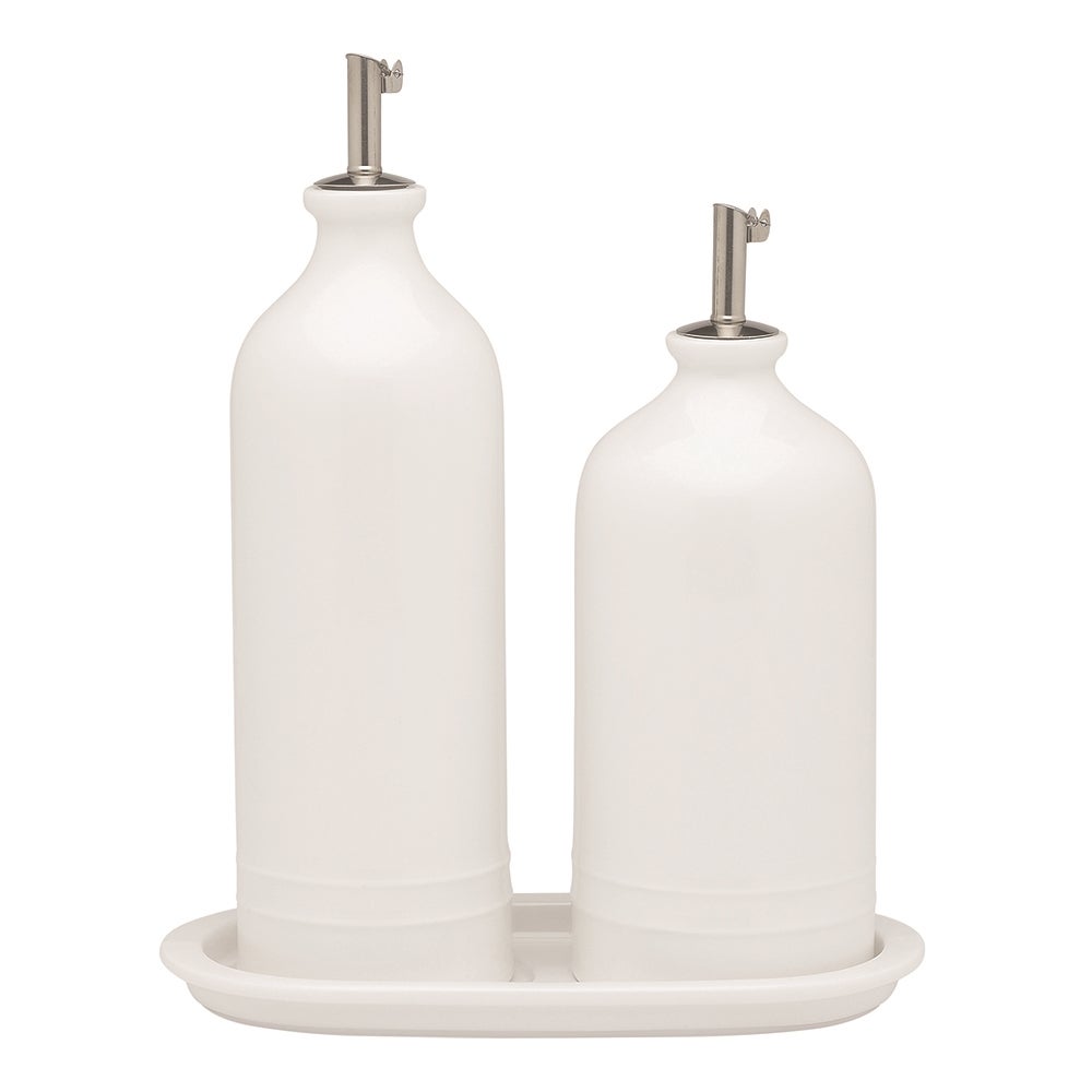 Ecology Signature Oil & Vinegar Set w/Tray 3pce