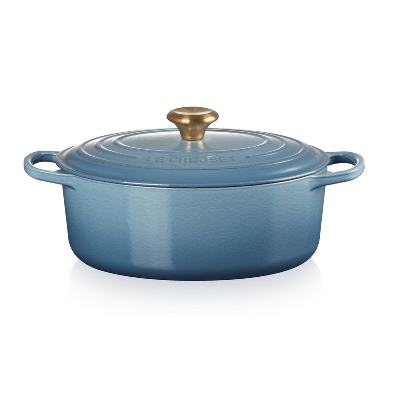 Le Creuset Signature Oval Casserole Chambray 29cm