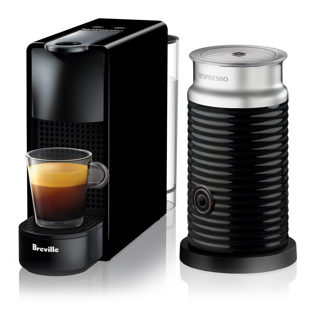 Breville Nespresso Essenza Mini Coffee Machine Black Bundle BEC250BLK