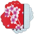 Ladelle Dine Coaster Akemi Red Set 4pce