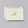 Crane & Co Engraved H Initial Note Card Set 10pce