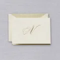 Crane & Co Engraved N Initial Note Card Set 10pce