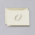Crane & Co Engraved O Initial Note Card Set 10pce