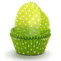 Regency Polka Dot Baking Cups Lime 40pce