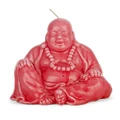 Mario Luca Giusti Ceramic-Look Little Buddha Candle Red